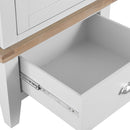 Tattershall Oak Top Single Wardrobe in White by Lavishway | Wardrobe-35982