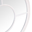Window Circular White Wall Mirror by Lavishway | Wall Mirrors-36125