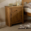 Havana Pine 1 Door 1 Drawer Bedside Cabinet by Lavishway | Bedside Tables-32689