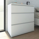 Nova White Finish 3 Chest Of Drawers by Lavishway | Chest Of Drawers-30125