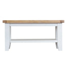 Tattershall Oak Top Coffee Table in White by Lavishway | Coffee Tables-33040