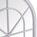 Arched Grey Round Shape Window Mirror by Lavishway | Bedroom Mirrors-36115