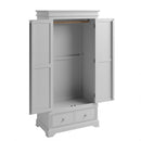 Bolton Grey Painted 2 Doors Wardrobe by Lavishway | Wardrobe-31443