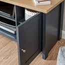 Two Tone 2 Door Large TV Stand in Slate Blue by Lavishway | TV Units Cabinets-43029