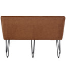 Studded Back Tan Leather Dining Bench by Lavishway | Dining Benches-31379