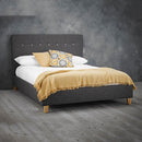 Portico Linen Fabric Bed Frame by Lavishway | Fabric Beds-28303