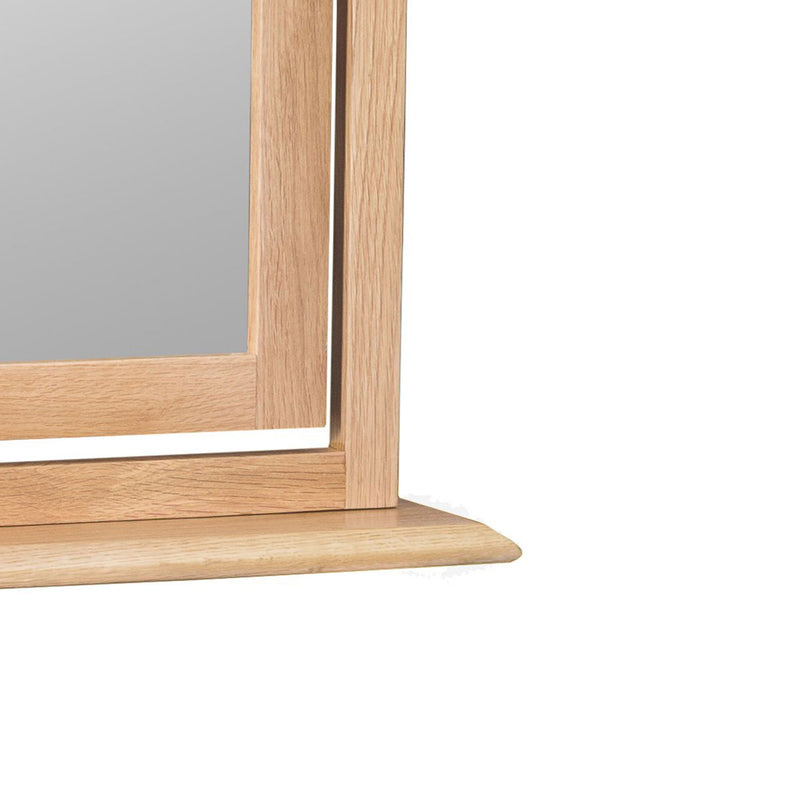 Nordic Oak Trinket Dressing Table Mirror by Lavishway | Table Mirrors-32171