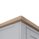 Tattershall Oak Top Single Wardrobe in Grey by Lavishway | Wardrobe-36008