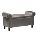 Highgrove Velvet Ottoman Bench by Lavishway | Benches & Storage Benches-35655
