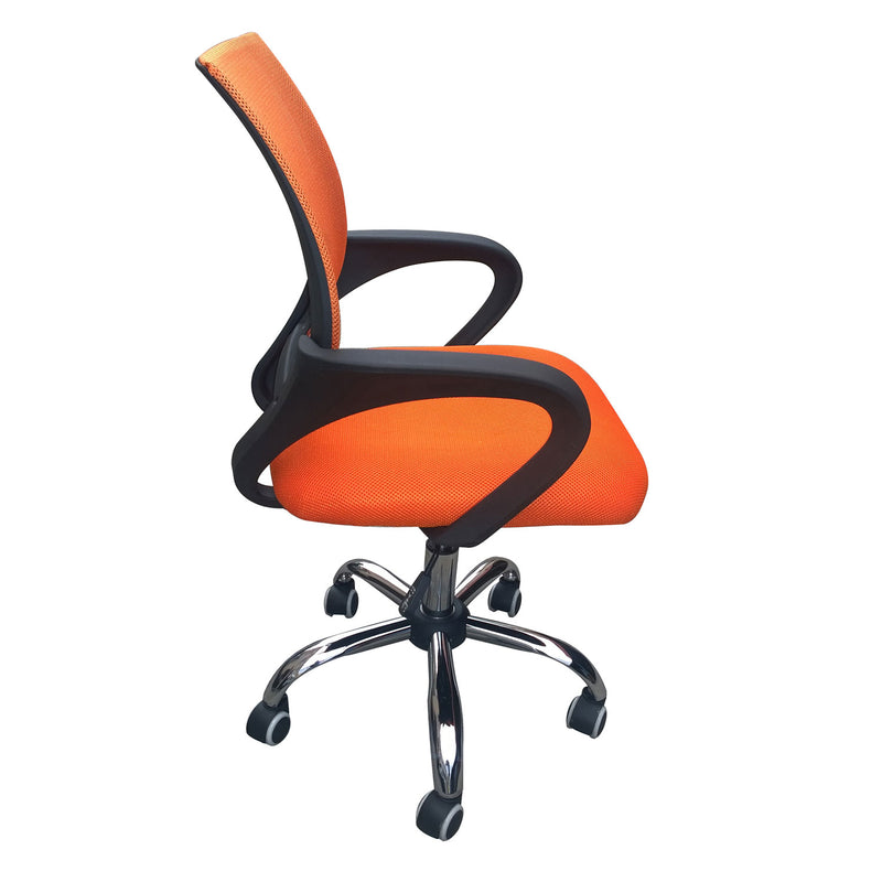 Tate Mesh Back Orange Office Chair by Lavishway | Mesh Chairs-35158