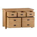 Chunky Solid Oak 3 Over 4 Chest of Drawer by Lavishway | Chest Of Drawers-32789