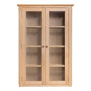 Nordic Oak Small 2 Glazed Doors Dresser Top by Lavishway | Display Cabinets-32215
