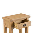 Chunky Solid Oak 1 Drawer Lamp Table by Lavishway | Side Tables-32779