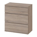 Nova Truffle Oak Finish Chest Of 3 Drawers by Lavishway | Chest Of Drawers-30131