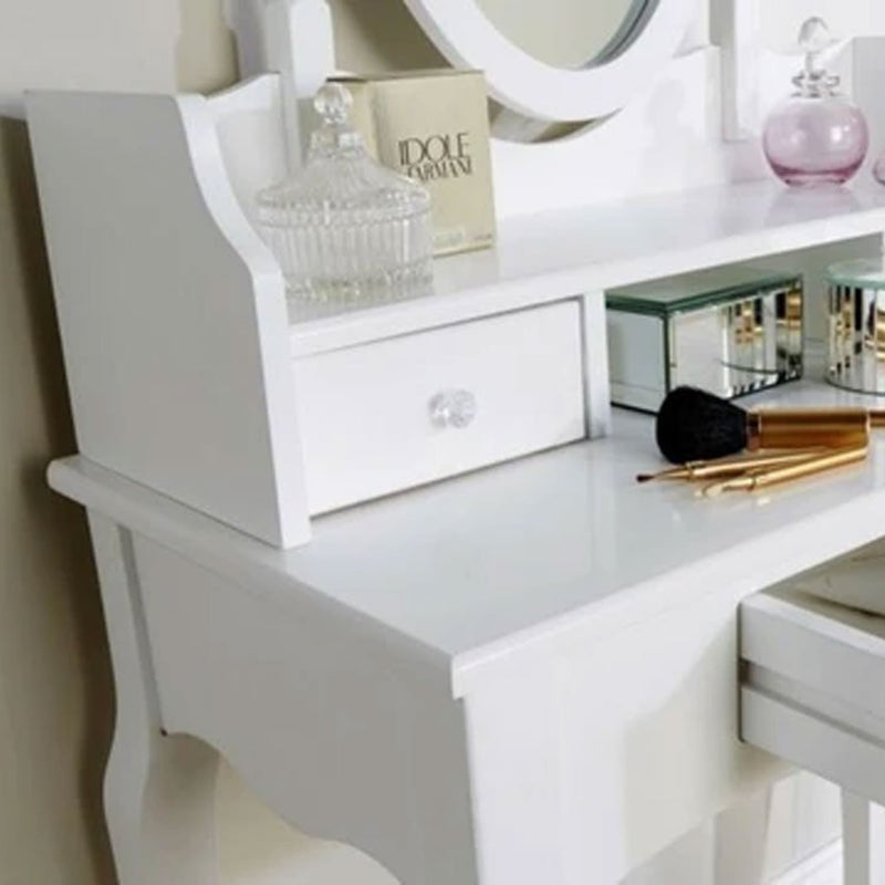 Set of Stylish Dressing Table in White by Lavishway | Dressing Tables-38714