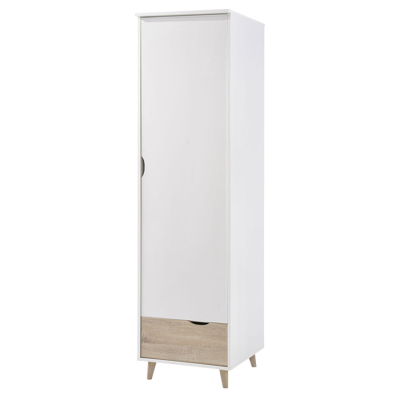 Stockholm Matt White 1 Door Wardrobe by Lavishway | Wardrobe-35707