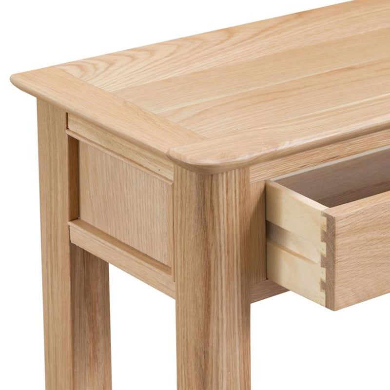 Nordic Oak Single Drawer Console Table by Lavishway | Hallway Console Table-32303