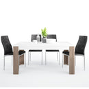 Toronto Dining Table with 4 Black Chairs by Lavishway | Dining Table Set-30554