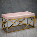 Renata Faux Leather Pink Dining Bench by Lavishway | Dining Benches-35163