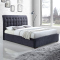 Hamilton Buttoned Headboard Luxury Fabric Bed by Lavishway | Fabric Beds-34746