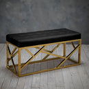Renata Faux Leather Black Dining Bench by Lavishway | Dining Benches-35192