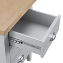 Tattershall Oak Top Bedside Cabinet in Grey by Lavishway | Bedside Tables-33115