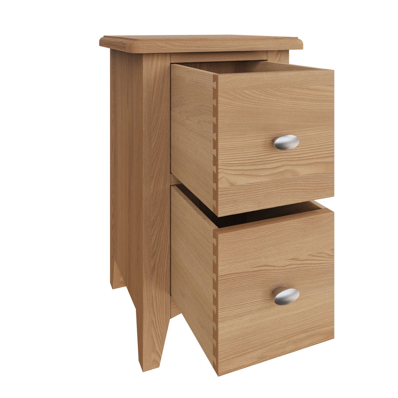 Guildford Solid Oak 2 Drawer Bedside Cabinet by Lavishway | Bedside Tables-36812