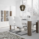 Toronto Dining Table with 4 Dark Brown Chairs by Lavishway | Dining Table Set-30573