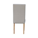 Tweed Fabric Studded Dining Chair Set of 2 by Lavishway | Dining Chairs-30975