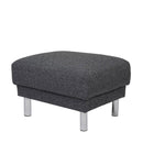 Cleveland Nova Antracit Fabric Footstool by Lavishway | Stools & Pouffes-30045