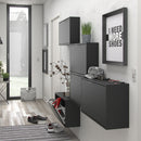 Shoes Black 1 Tilting Door Shoe Cupboard by Lavishway | Shoe Cabinets-29093