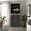 Prima 2 Doors Bookcase with 5 Shelves by Lavishway | Book Shelves and Cabinets-29192
