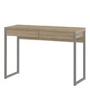 Function Plus Oak & Grey 2 Drawers Desk by Lavishway | -29630