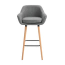 Upholstered Fabric Wood Legs Chair by Lavishway | Bar Stools-43067