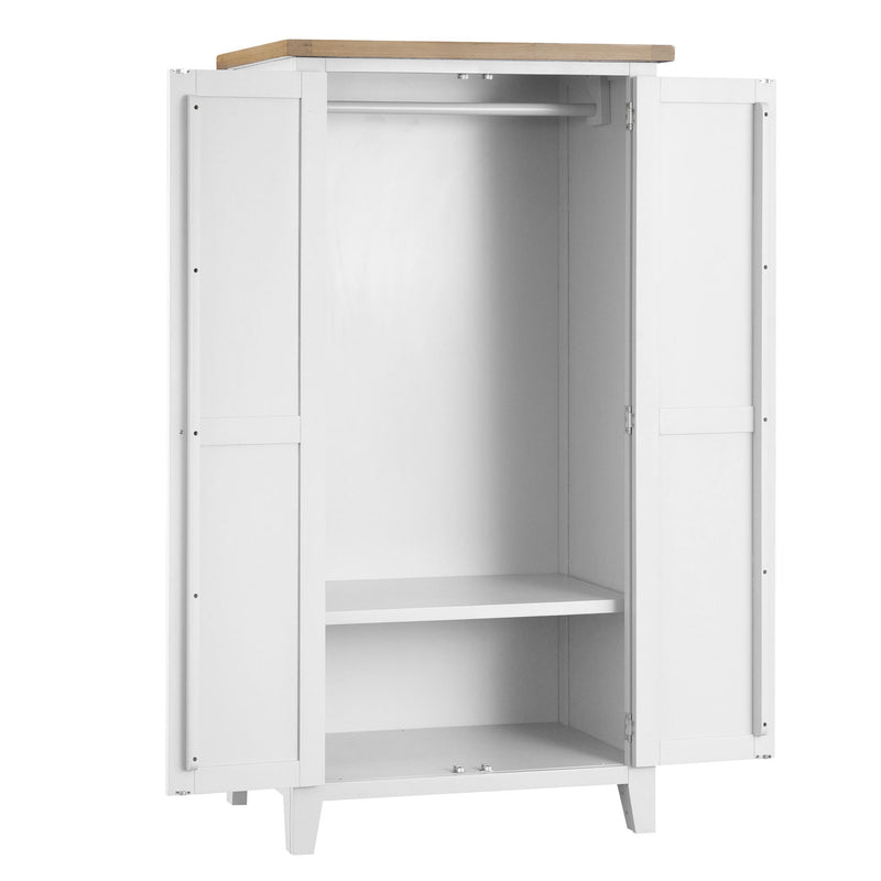 Tattershall Oak Top Full Hanging Wardrobe by Lavishway | Wardrobe-32940