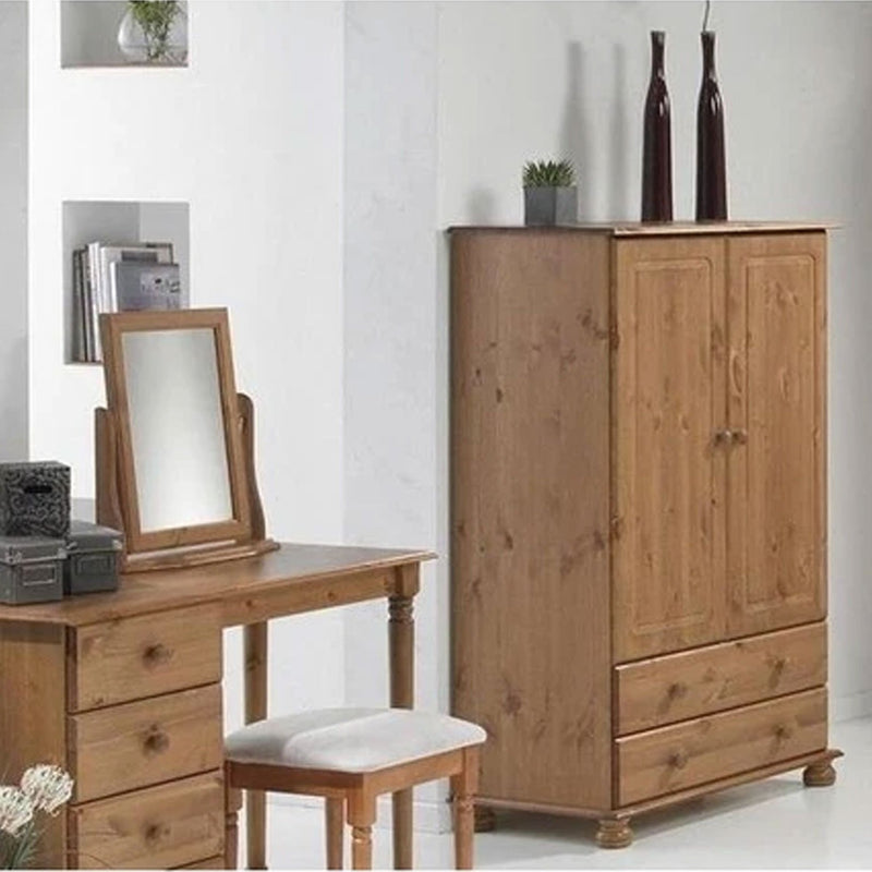 Copenhagen Pine 2 Door Wardrobe by Lavishway | Wardrobe-45544