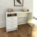 Function Plus White 3 Drawers Desk by Lavishway | Desk Pedestals-29598