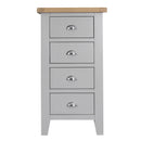 Tattershall Oak Top Narrow 4 Drawer Chest by Lavishway | Chest Of Drawers-33036