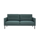 Larvik Fabric 2 Seater Sofa with Black Legs by Lavishway | Fabric Sofas-30344