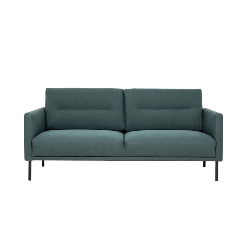 Larvik Fabric 2 Seater Sofa with Black Legs by Lavishway | Fabric Sofas-30344