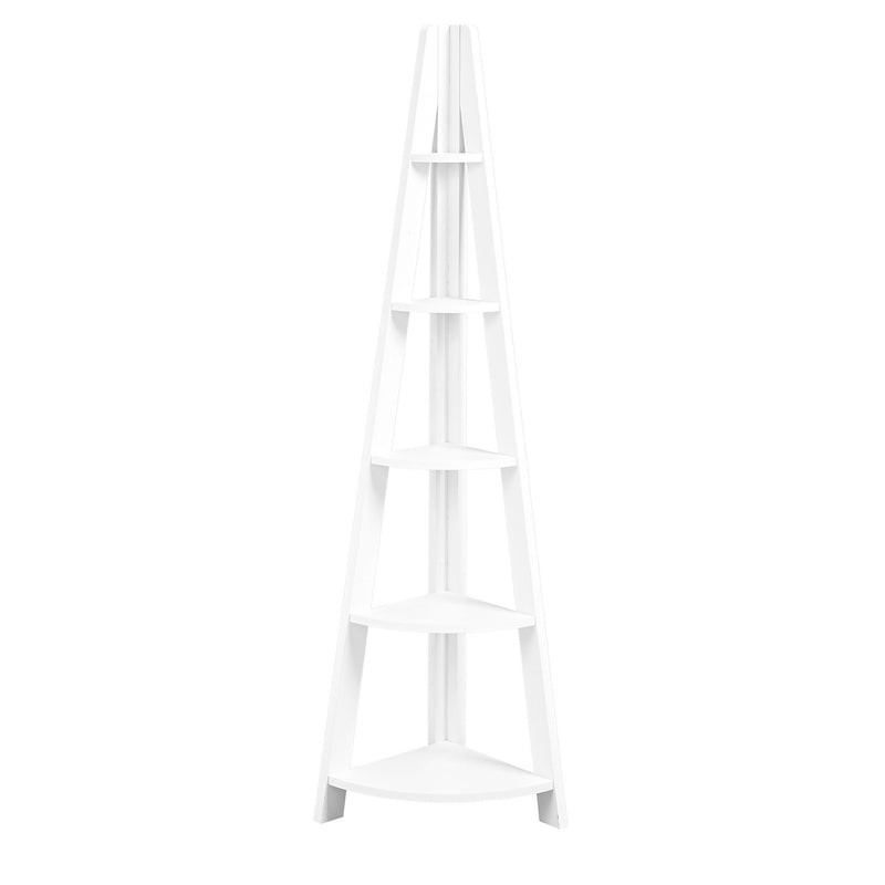 Tiva Contemporary Corner Ladder Bookcase by Lavishway | Book Shelves and Cabinets-28378
