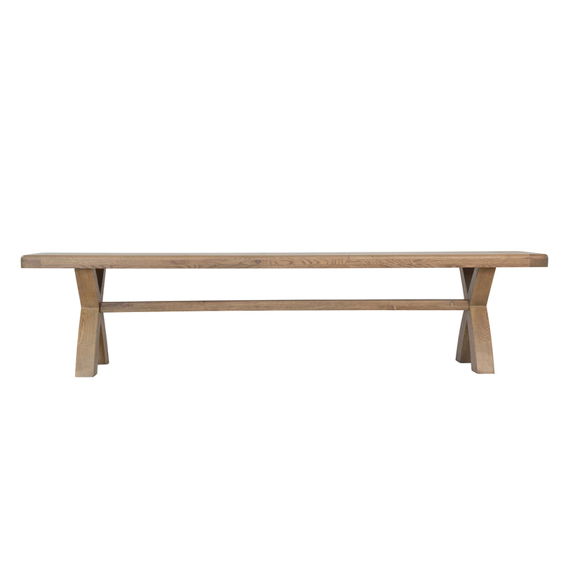 Heirloom Oak Finish Cross Dining Bench by Lavishway | Dining Benches-32454