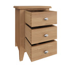 Guildford Solid Oak 3 Drawer Bedside Cabinet by Lavishway | Bedside Tables-32018