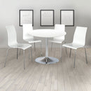 Soho Gloss Contemporary White Dining Set by Lavishway | Dining Table Set-30932