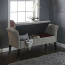 Chenille Fabric Grey Storage Bench by Lavishway | Benches & Storage Benches-39367