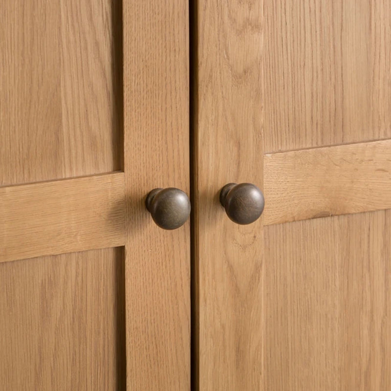Chunky Oak 2 Doors 2 Drawers Wardrobe by Lavishway | Wardrobe-32547