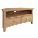 Guildford Solid Oak 2 Drawer Corner TV Unit by Lavishway | TV Units Cabinets-36681