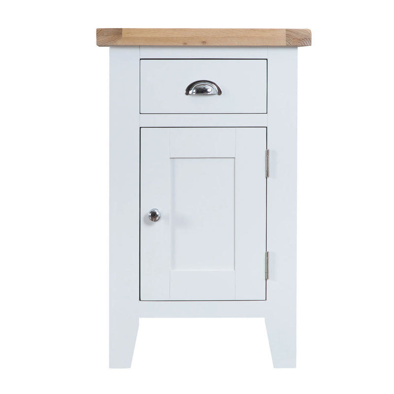 Tattershall Oak Top Small Cupboard in White by Lavishway | Cupboards & Cabinets-33007