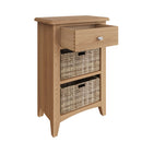 Guildford Solid Oak 1 Drawer Cabinet by Lavishway | Hallway Cabinets-32073