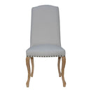 Luxury Natural Fabric Dining Chair Set of 2 by Lavishway | Dining Chairs-31114